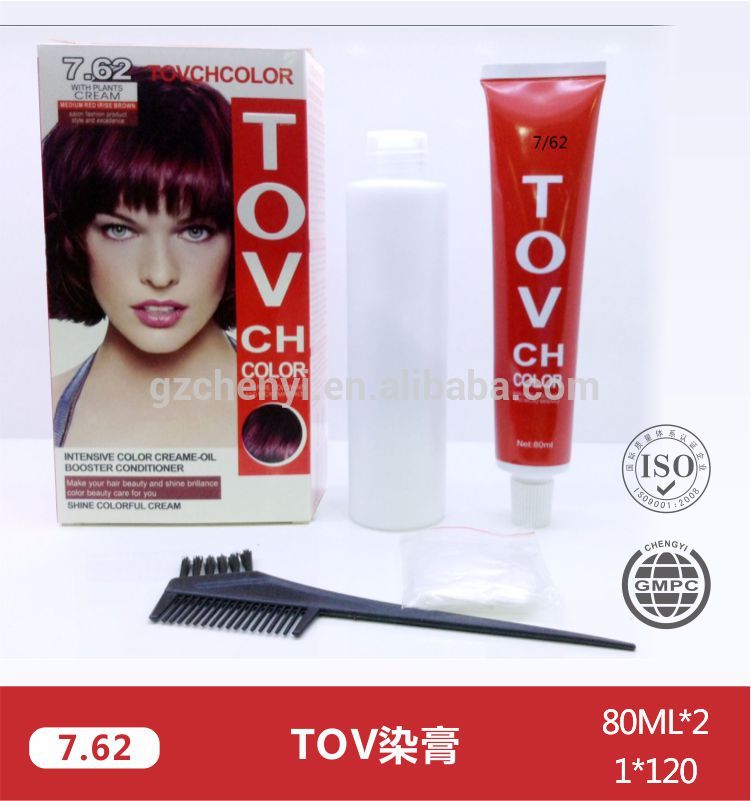 2017 GMPC and ISO provided Wholesale hair dye brands with comb and gloves