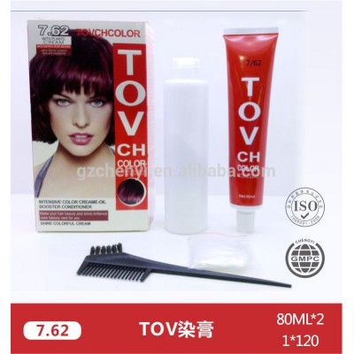 2017 GMPC and ISO provided Wholesale hair dye brands with comb and gloves